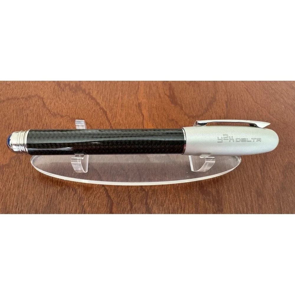 Vintage Delta Y2K Carbon Fiber Rollerball Pen Made in Italy Rare (#0161)
